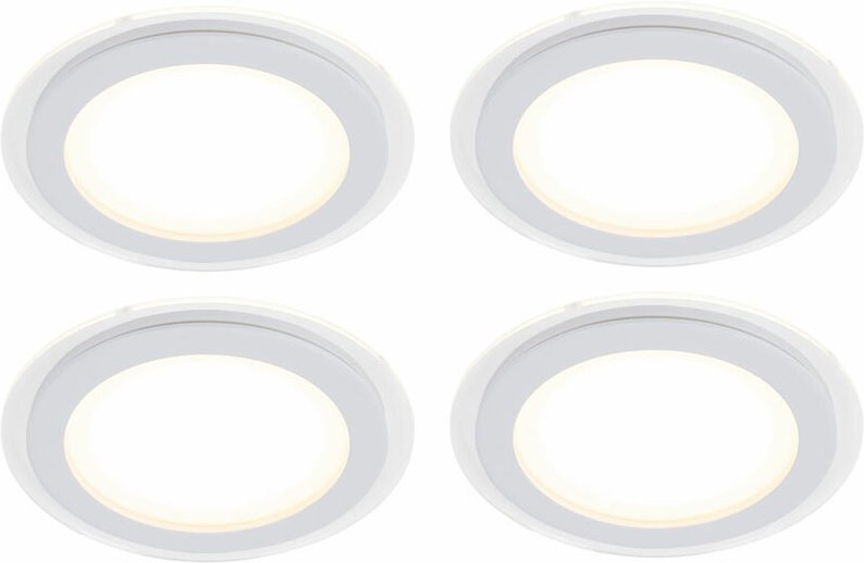 4er Set LED Einbau Strahler Wohn Zimmer Spot Beleuchtung Flur Lampen Wand Decken Leuchten