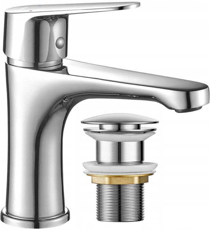 Sagra freistehender Waschtischmischer mit Chromstopfen