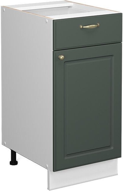 Küchenunterschrank Fame-Line, Grün-Gold Landhaus, 40 cm ohne Arbeitsplatte Vicco