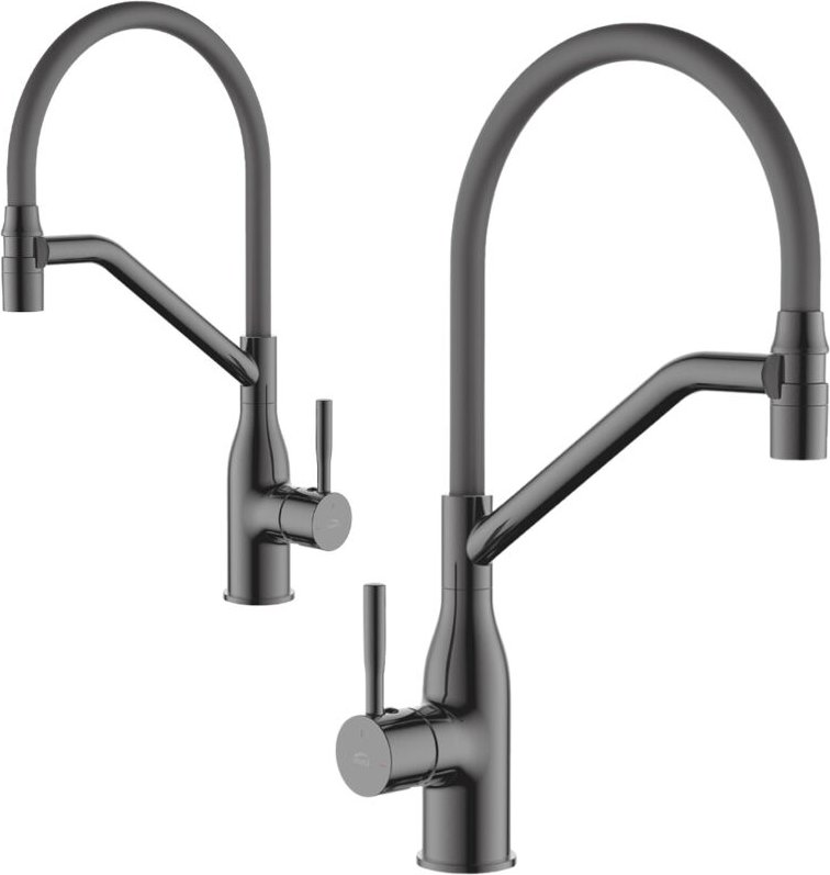 Küchenarmatur, Standarmatur für Spülbecken, Graphit