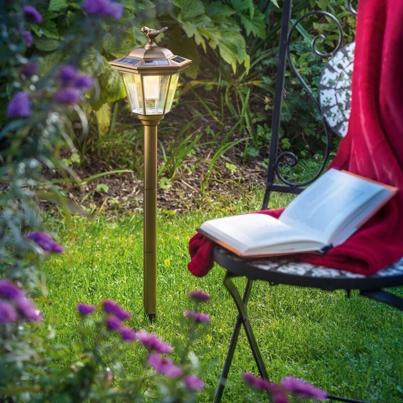 Thumbnail - Solar Steckerleuchte stehend Tivoli H=68cm kupferfarben wetterfest 102062 - Esotec