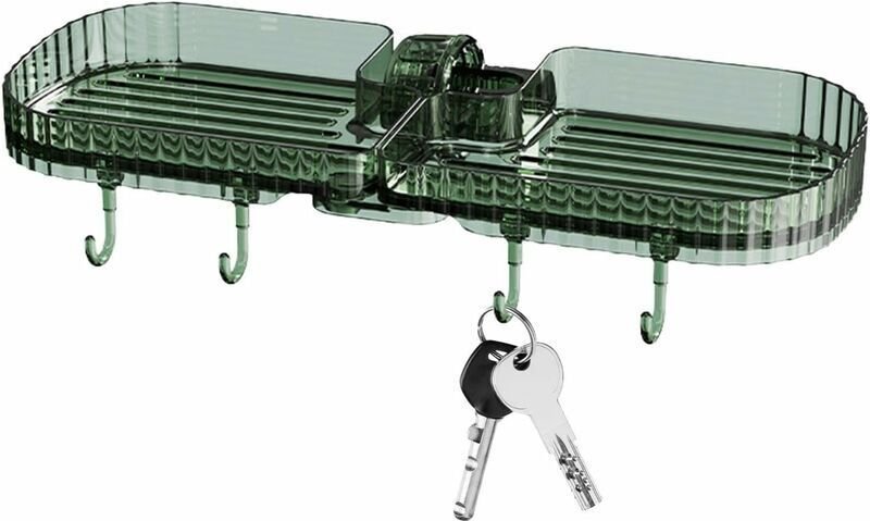 Shining House - Küchenarmatur-Schwammhalter, Spülbecken-Organizer-Halter mit Haken – stabiler Spülbeckenhalter, Caddy-Or...