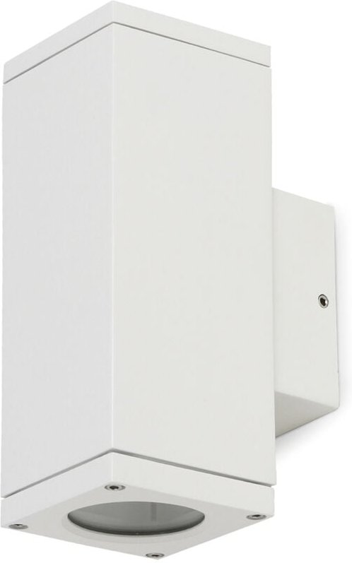 Dopo - Wandleuchte Cub Ip54 Gu10 2x4.50w Auf Und Ab Weiß