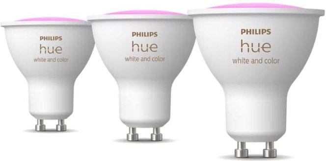 Philips - hue intelligente farbige led-glühbirnen gu10 3x4.2w 2000-6500k 3 stück - 22987700