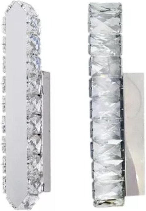 Trade Shop - APPLIQUE LED LAMPADA DA PARETE 5W IN ACCIAIO VETRO INTERRUTTORE CCT SWITCH MODERNO AQ21-3C -