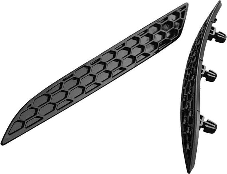 2 StüCk GeäNdert GläNzende Bienenwabe Schwanz Heck Scheinwerfer Lampen Abdeckung Trim Insert Garnierung für Golf 7.5 MK7...