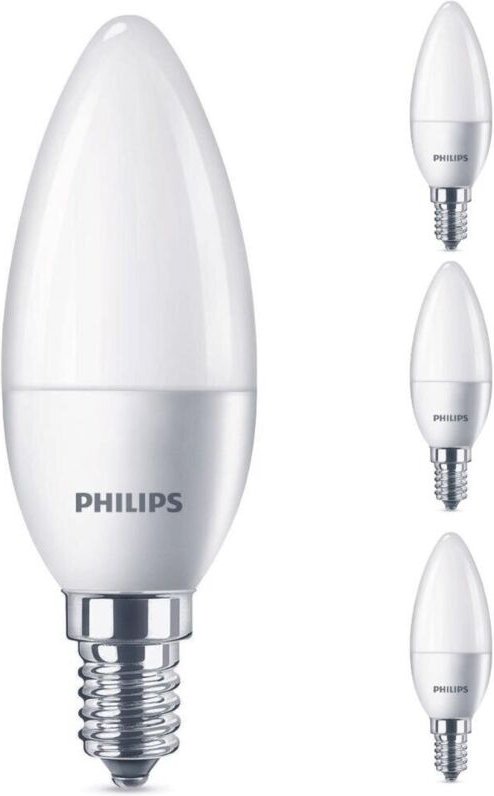 Philips LED Lampe E14 4er Set Kerzenform 40W 2700K