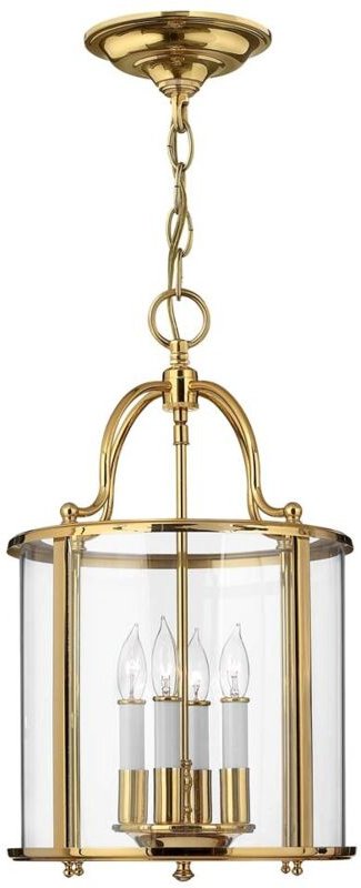 Gentry - 4 Light Medium Deckenlaterne Anhänger aus poliertem Messing, E14 - Elstead