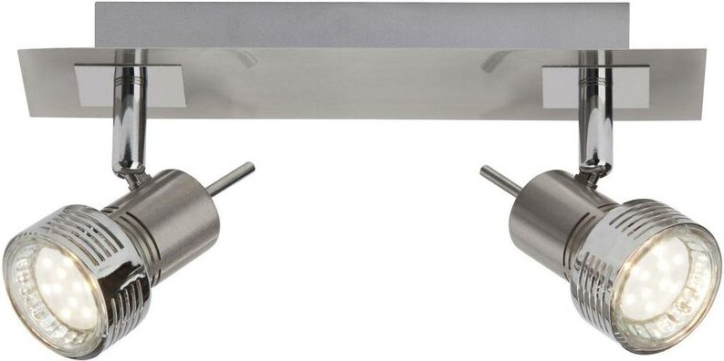 Lampe Kassandra led Spotbalken 2flg eisen/chrom 2x LED-PAR51, GU10, 3W LED-Reflektorlampen inklusive, (250lm, 3000K) Köp...