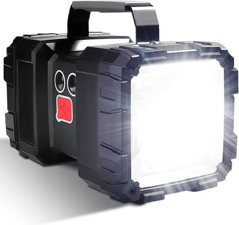 Thumbnail - Wiederaufladbare LED-Taschenlampe, 10000 mAh, 1200 lm, hohe Leistung, wasserdicht, Campinglicht, 7 Modi, superhell