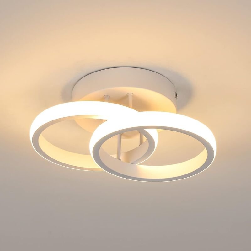 COMELY LED-Deckenleuchte mit 2 Ringen, Moderner Stil, Beleuchtung für Flur, Eingangsbereich, Balkon, Küche, Wohnzimmer, ...