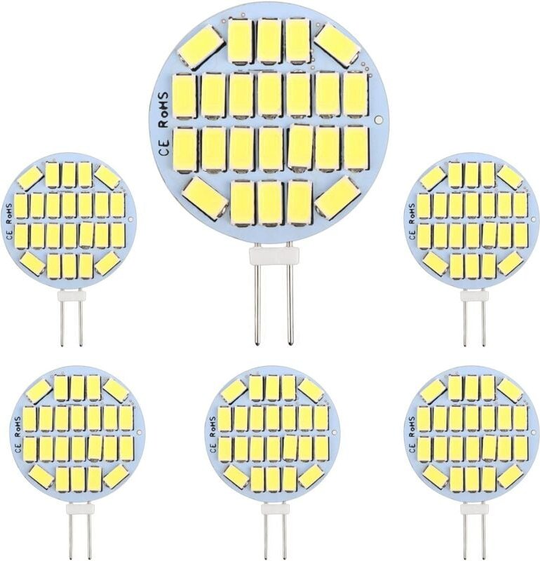 Thumbnail - G4-LED-Glühbirne, 3 W, AC/DC12–24 V, 300 lm, Kaltweiß 6000 K, 24 x 5730 SMD, entspricht 30 W Halogenlampe, nicht dimmbar...