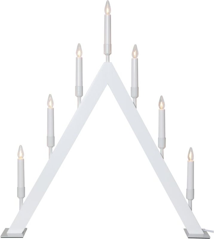 Lichterbogen ,Vind', 7-flammig, Holz, weiß - Star Trading