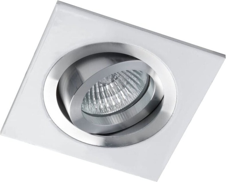 Cristalrecord - Helium versenkter Ring quadratisch weiß / Aluminium 03-061-00-000