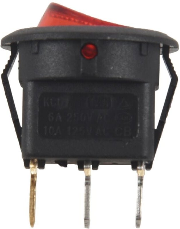 Kippschalter Bipolar ein aus Rot 3 Pin 20mm