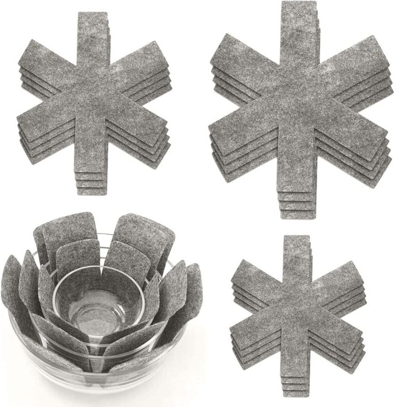 12 Stück Pfannenschoner, 26 35 38 cm Topf- und Pfannenschoner, hitzebeständiger Pfannenschutz, Pfannenschutz schützt Ihr...