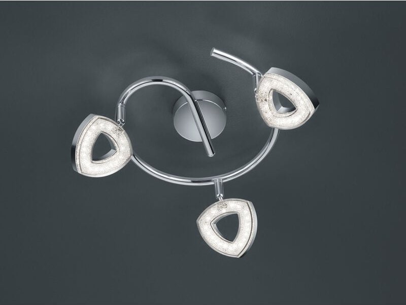 Led Deckenstrahler tours 3-flammig Silber Chrom, Rondell ø 25cm