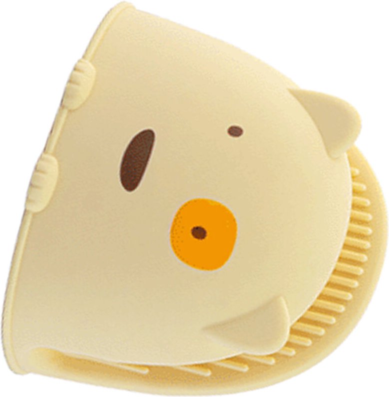 Zerodis Mini Silikon-Handschuhe, niedlich, hitzebeständig, für Kinder und Erwachsene (Gelb).