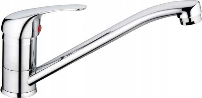 Freistehende Küchenarmatur, Chrom, beweglicher Auslauf, Daisy