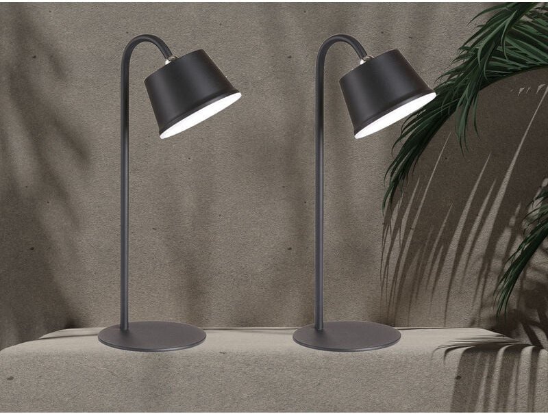 Meinewunschleuchte - 2er set kabellose Outdoor Lampen - 3in1 Tischlampe / Wandlampe & Deckenleuchte