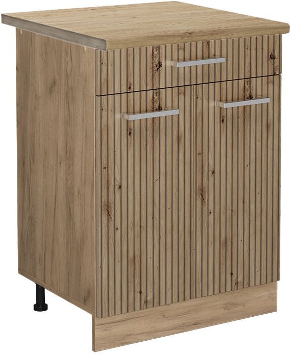 Vicco - Küchenunterschrank R-Line, Artisan-Eiche, 60 cm mit Schublade, ap Eiche