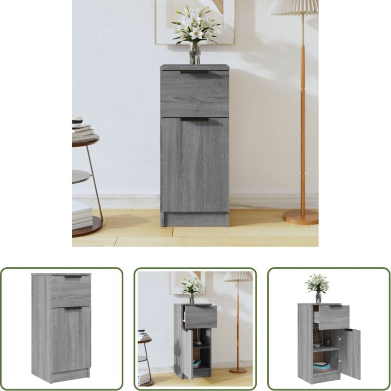 vidaXL Holzwerkstoff - Sideboard Grau Sonoma 30x30x70 cm Holzwerkstoff