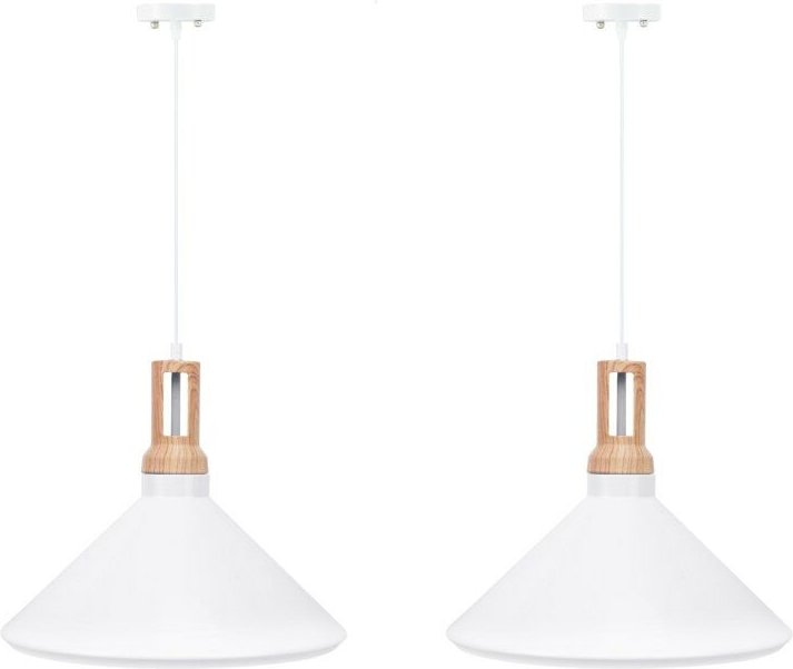 Trian 2er Set skandinavische Hängelampen, Weiß - Konsimo