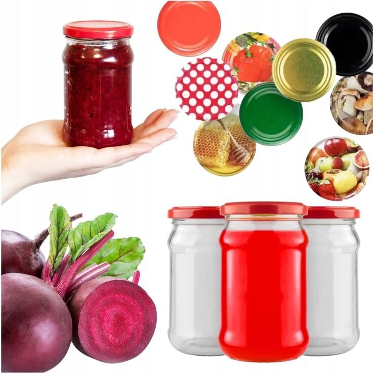 315-ml-Glasbehälter für Marmelade, Honig, Konfitüre + Deckel FI66 15 Stück