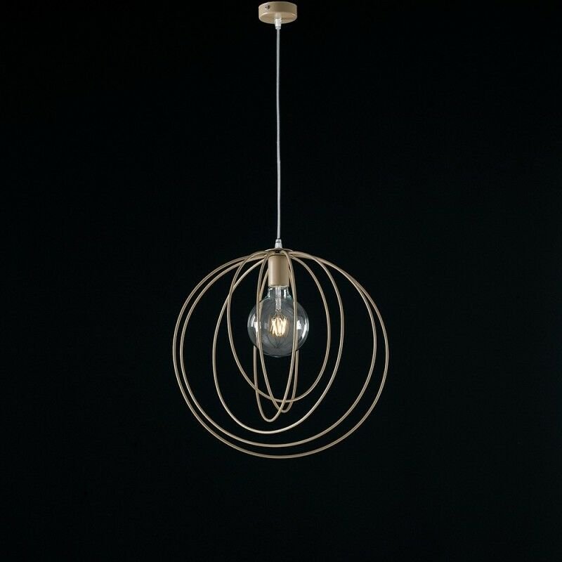 Moderne Pendelleuchte aus Tortora Eisen ein Licht 42x h45 cm