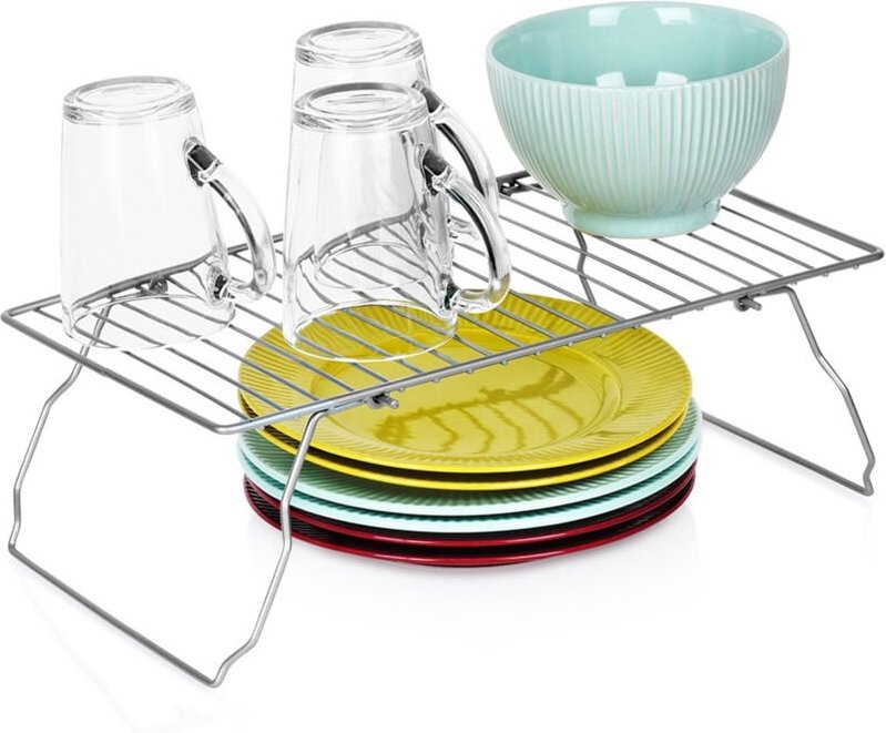 Küchenregal aus Metall für Arbeitsplatte, Klappschrankregal, Organizer-Ständer