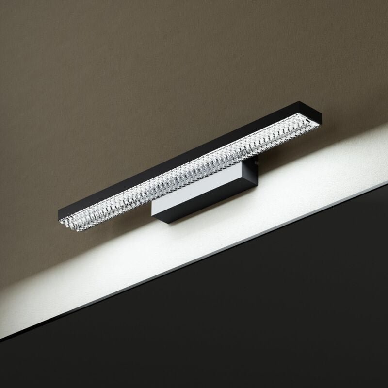 Mai & Mai Spiegelleuchte 40cm LED Badlampe Spiegellampe, 6000K Badezimmer Lampe LED Wandleuchte Sandschwarz 9W Leuchtsch...