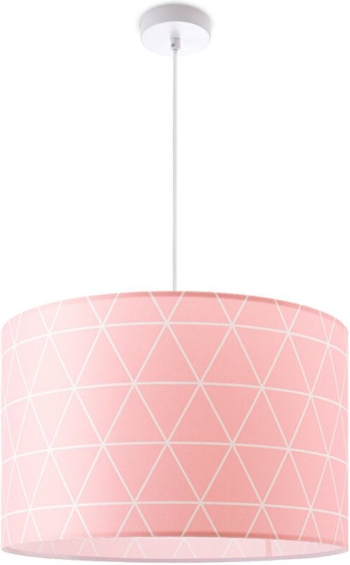 Deckenlampe Pendelleuchte Wohnzimmer Schlafzimmer Hängelampe Skandi Rauten E27 Pink (Ø38cm), Pendelleuchte - Weiß - Paco...