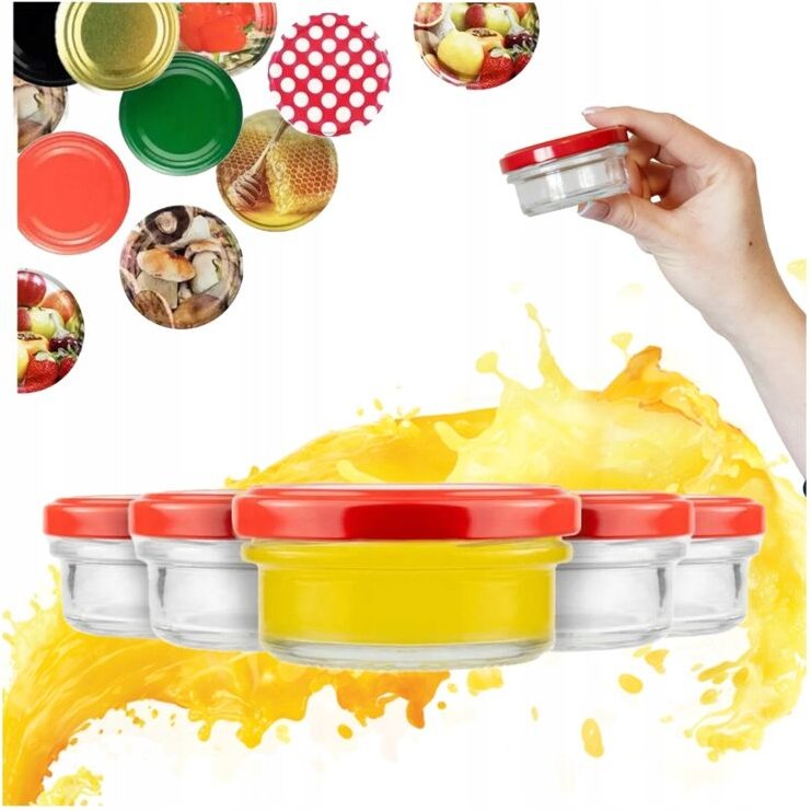 50 Gläser à 65 ml + Deckel Honigmarmelade Creme Kerzen Geschenkgläser