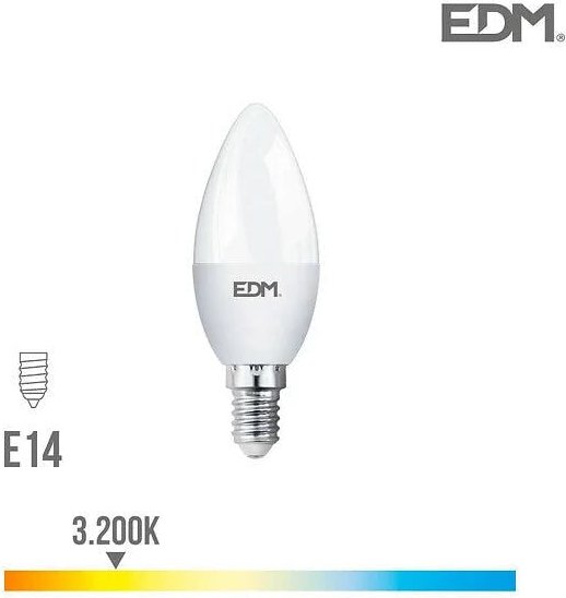 LED-EDM-Kerzenlampe E14 7W 600lm 3200K warmes Licht Ø35x107mm