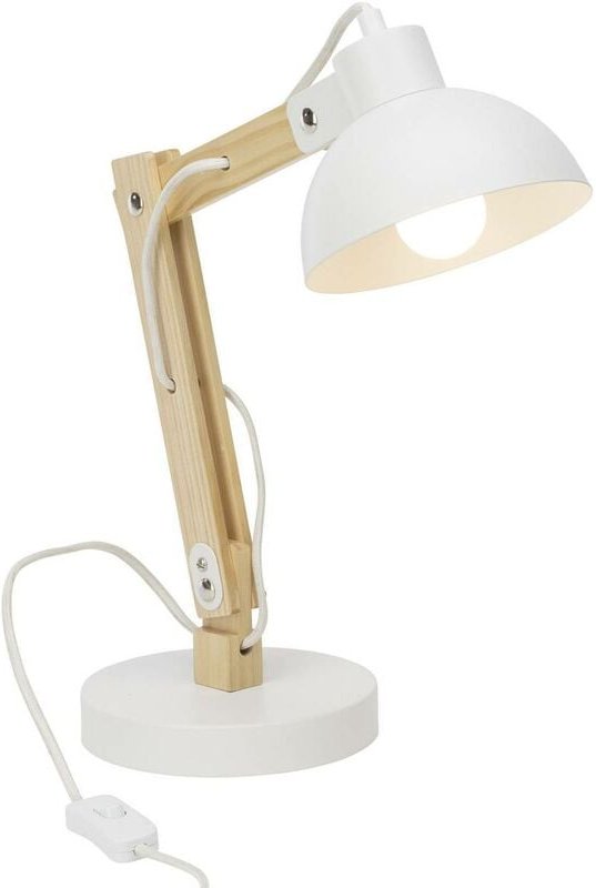 Thumbnail - Lampe Moda Tischleuchte weiß 1x A60, E27, 25W, geeignet für Normallampen (nicht enthalten) Mit Schnurzwischenschalter - ...