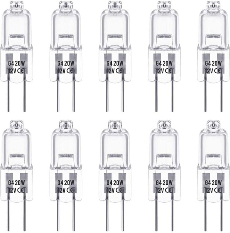 Lntyq G4-Halogenlampen, 20 W, 12 V, 2-poliger Sockel, Ersatz für Landschafts-Unterschrank-Puck-Licht, Schienenbeleuchtun...