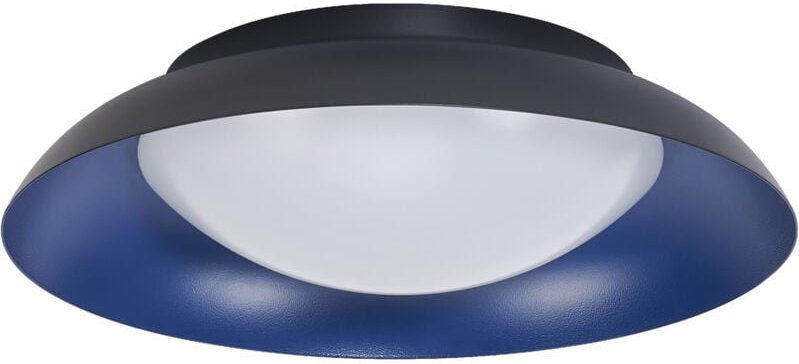 Thumbnail - Orbis Plate LED-Deckenleuchte, schwarz-blau, 19W, 1000lm, 3000K, 310mm, 830 freundliches Warmweiß, durch Kicken in 3-Stu...