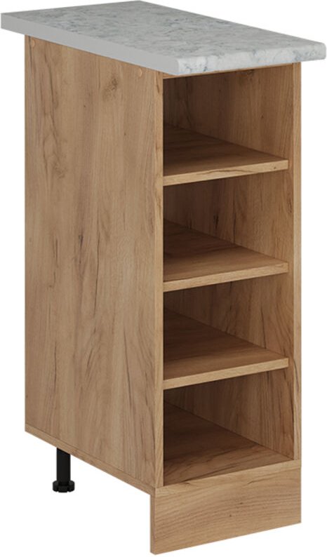 Vicco - Küchenregal R-Line, Goldkraft Eiche, 30 cm , ap Marmor