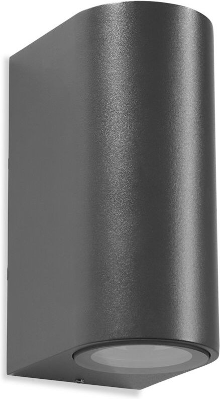 Leds-c4 - leds C4 Estructura IP65 Max Wall Fixture Double Emission Aluminio Gris Urbano IK10