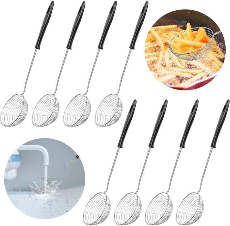 8-teiliges Fondue-Sieb, Schaumkelle aus Edelstahl mit langem Griff, chinesisches Fondue-Sieb für Suppe, chinesisches Fon...