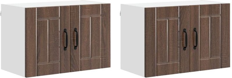Küchenwandschränke 2 pcs Braun Eichen-Optik 60 x 31 x 40 cm vidaXL