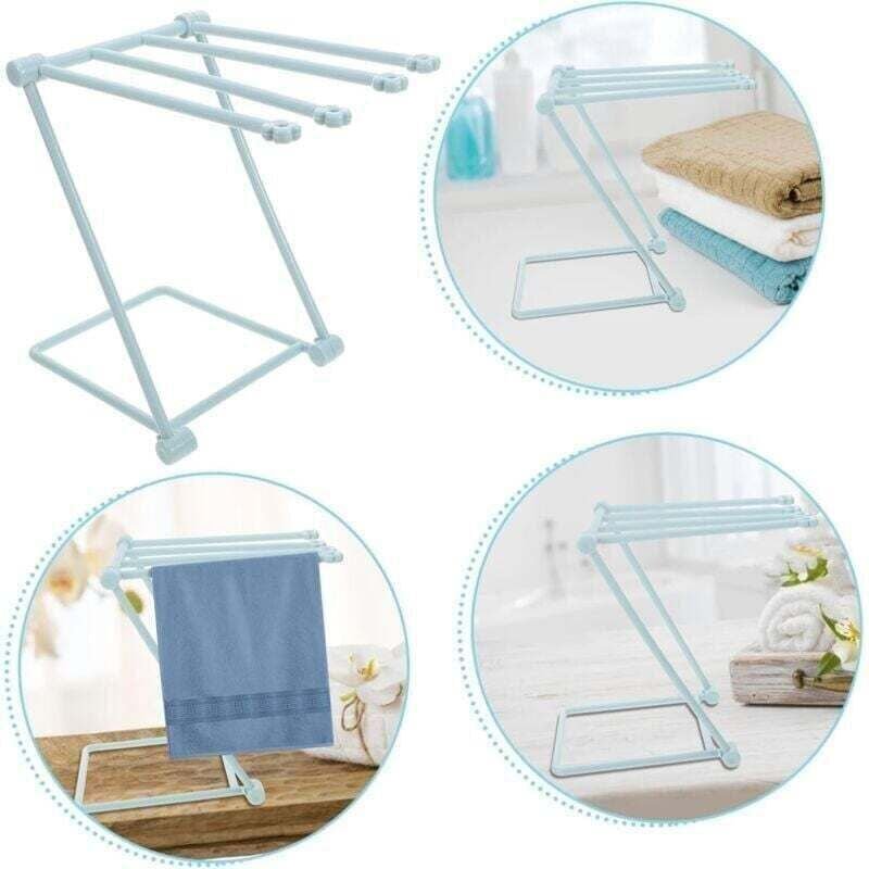 Faltbarer Handtuchhalter, XU, Vertikaler Hängehalter für Küche und Bad, Leichtes Kunststoff, Multifunktional, Handtücher...