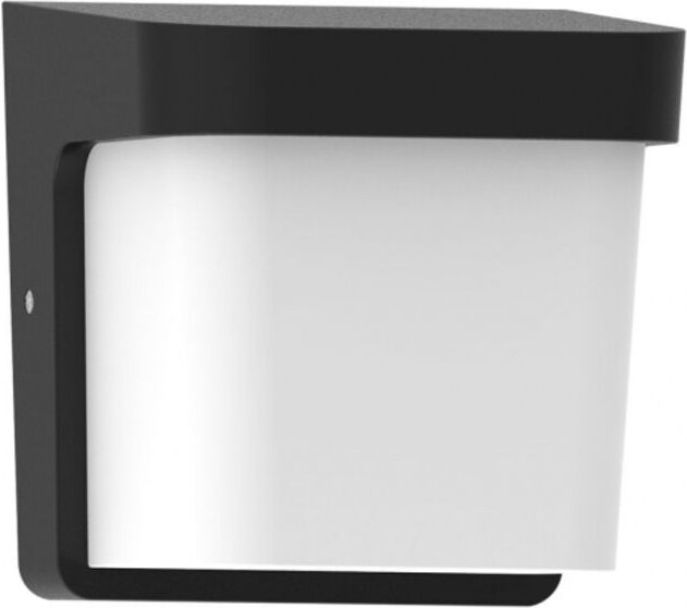 Fabrilamp - Agar Außenwandleuchte 1xe27 schwarz ip65 Polycarbonat 17x17x14 cm