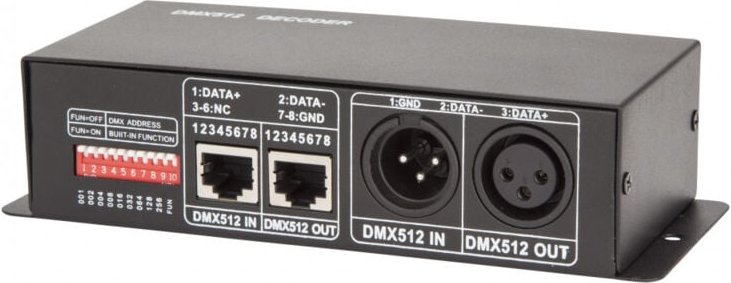 Regler DMX512 rgb 12/24VDC 3 Kanäle 8A ► 288/576W