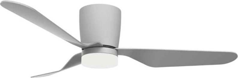 Deckenventilator Solesia mit einstellbarem CCT-Licht und Ø132-Steuerung 3 Flügel dc Grau
