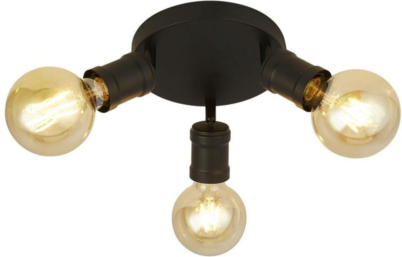 Searchlight - Dance 3-flammige runde Deckenleuchte, Sandschwarz