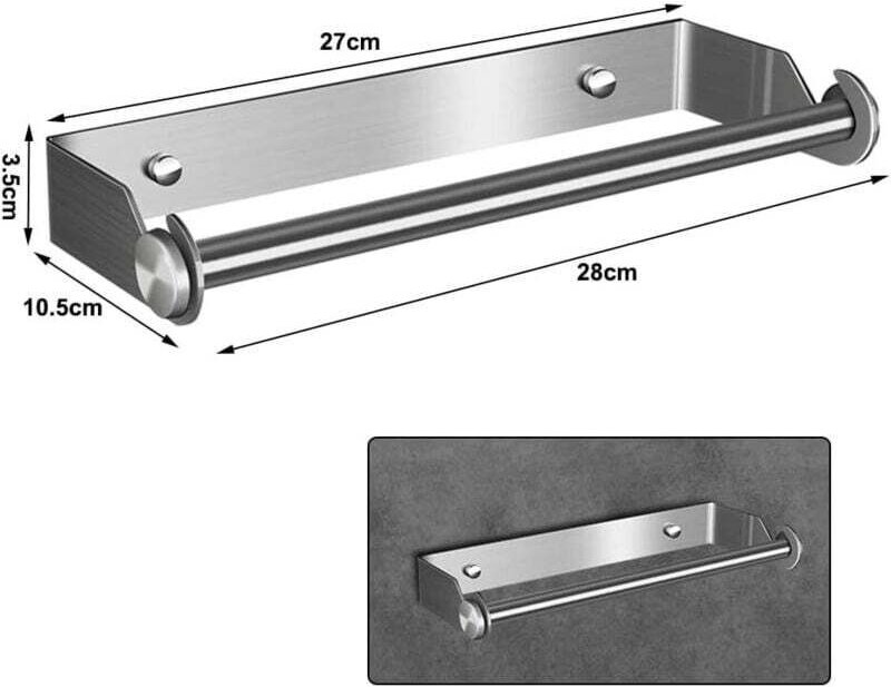 Papierhandtuchspender, Papierhandtuchhalter, Wand-Papierhandtuchspender, Aluminiumfolien- und Folienspender, Wand-Papier...