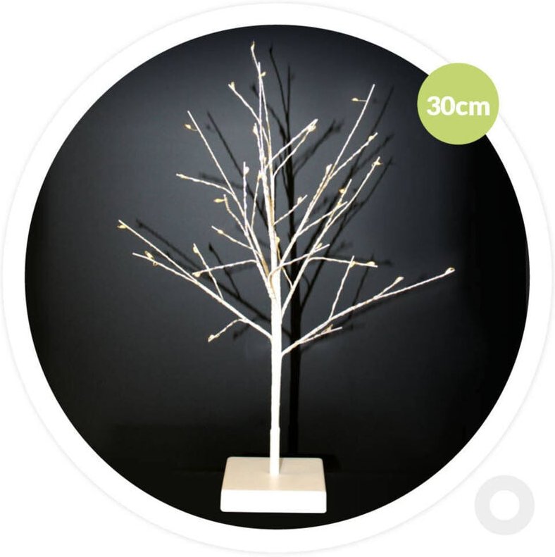GSC - Cumia led Dekobaum 30cm 2xAA Weiß