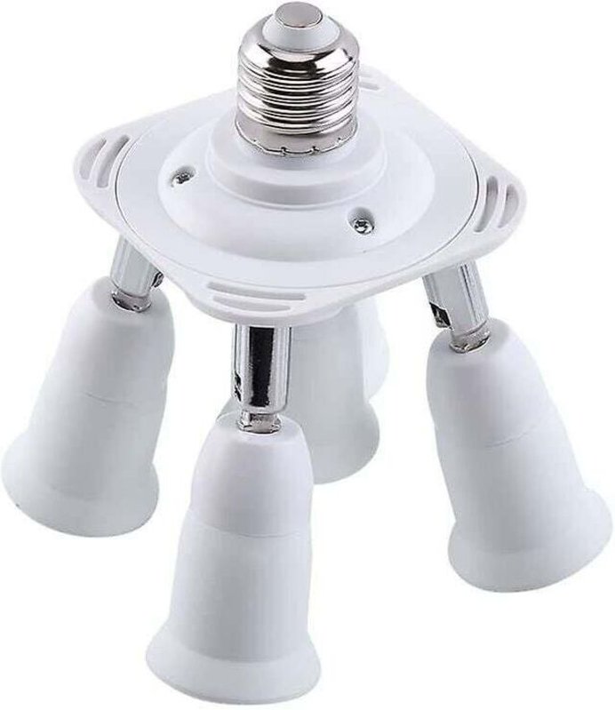 5-in-1 E27-Adapter für Fassungsverteiler, Adapter, Fassungsadapter, Konverterhalter für E27-LED-Lampen