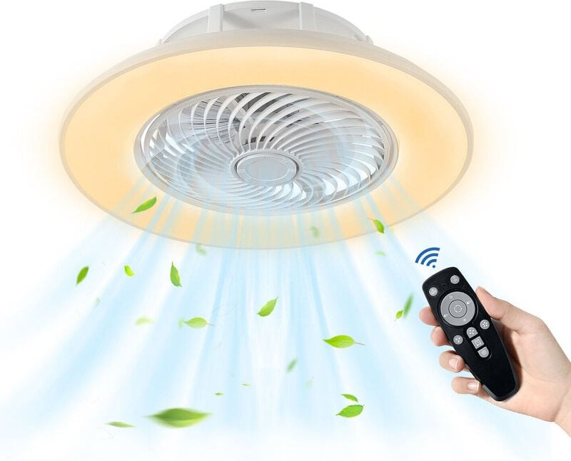Deckenventilatoren Deckenventilator mit Beleuchtung und Fernbedienung leise Dimmbar Deckenlampe mit Ventilator Led Decke...